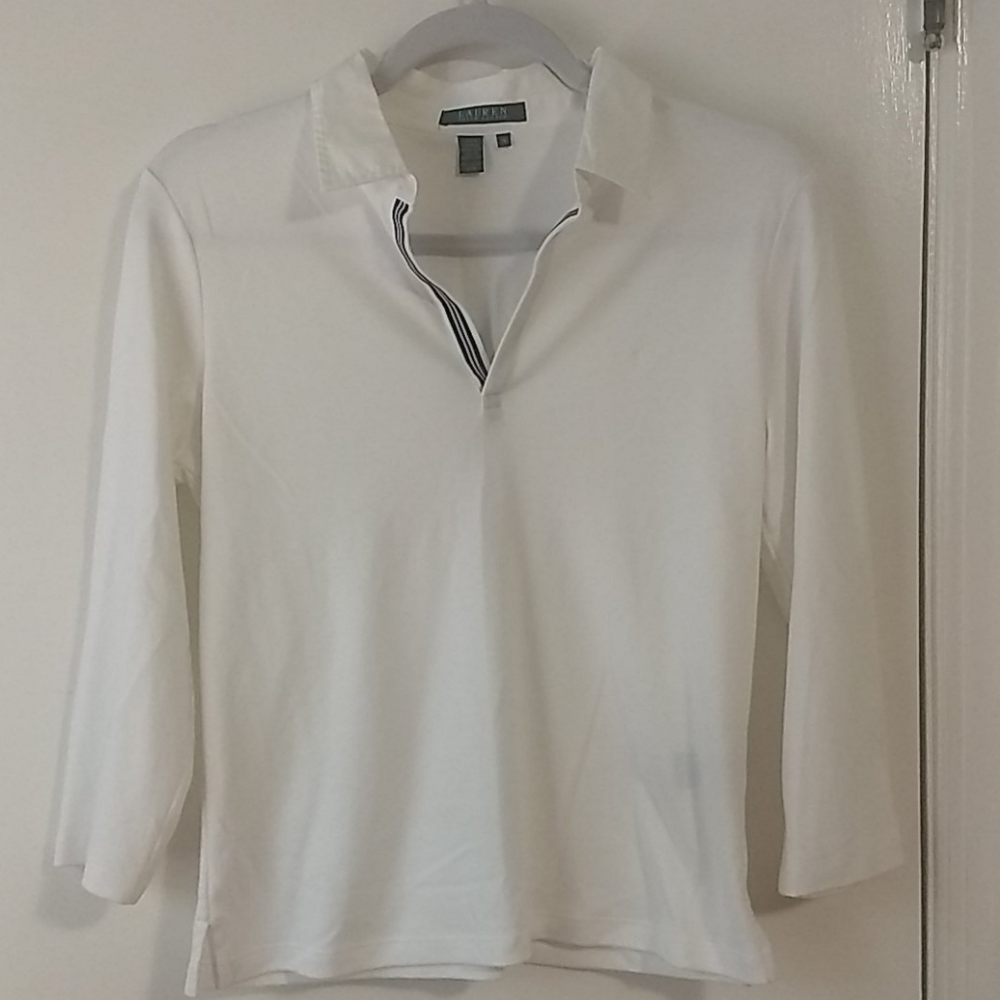 Lauren (Ralph Lauren) White Knit Top